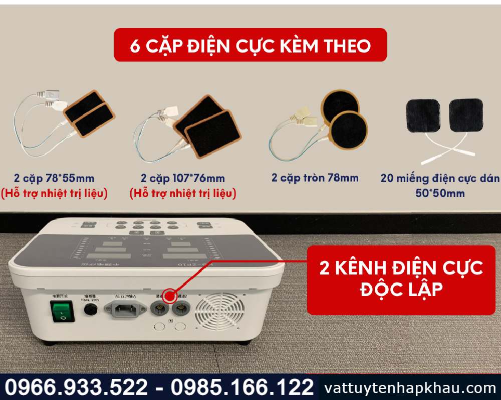 Máy điện xung trung tần giao thoa 2 kênh